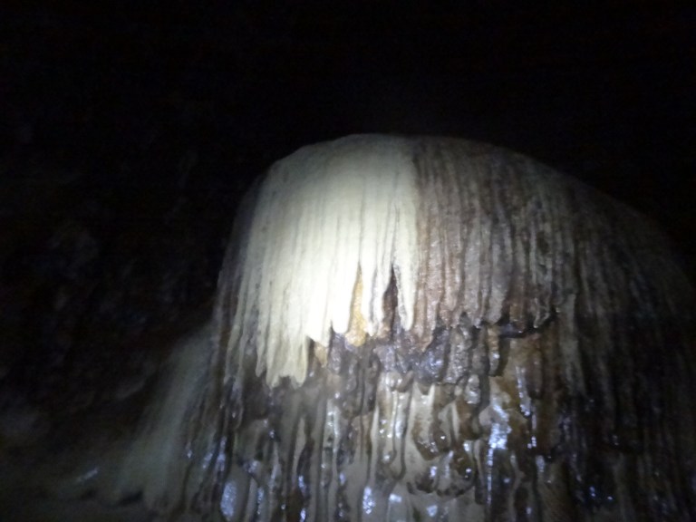 inside the cave - "rastafarian" hair shaped rock #