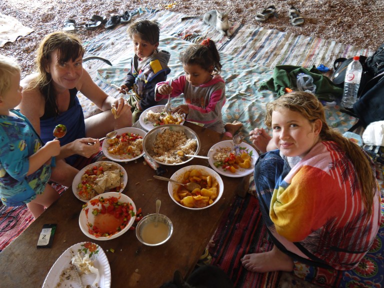 Us eating  - Travellingminstrel #