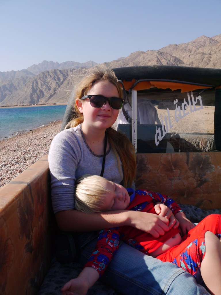 Jed fell asleep  on me in the pick up truck - Travellingminstrel # 