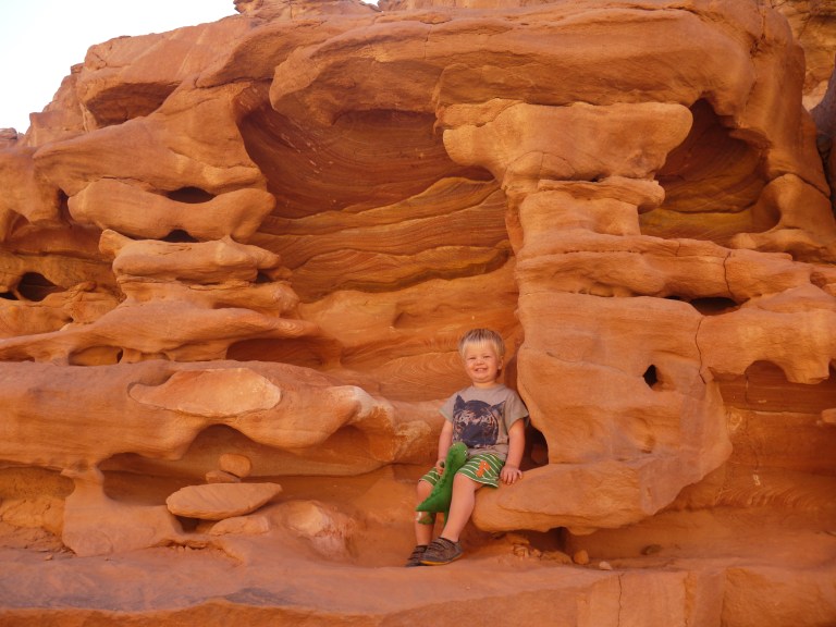 Jed in the rock formations - Travellingminstrel # 