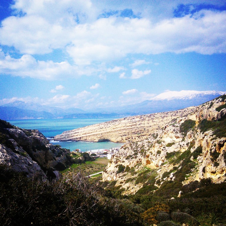 Looking back towards the Matala caves - Travellingminstrel #